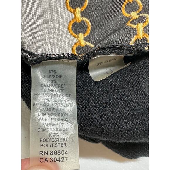 Chi by Falchi Sweater Womens Medium Silk Cashmere Knit Cardigan Quiet Luxury - Picture 7 of 12